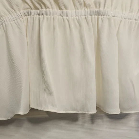 Michael Kors Cream Blouse with Peplum Hem - Picture 3 of 16